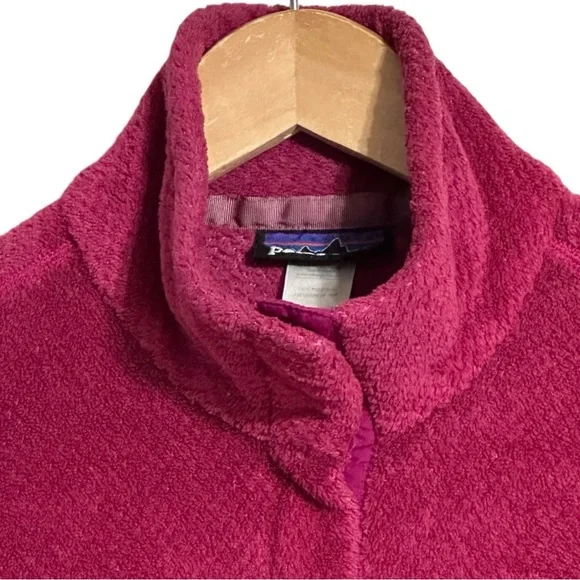 Patagonia Rubellite Star Pink Re-Tool Snap-T Pullover Fleece Sweater Top - Picture 7 of 12